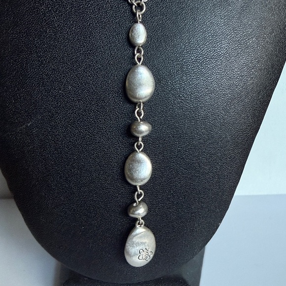 Silver Tone Bella Uno Drop “Y”Style Necklace - Picture 3 of 12